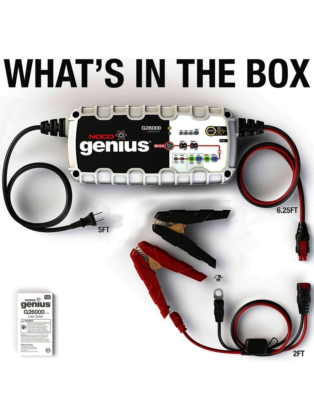 NOCO Genius G26000 12V/24V 26-Amp Smart Battery Charger and Maintainer